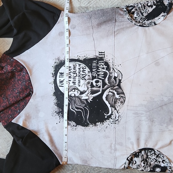 HALLOWEEN, Goth, Tim Burton, Corpes Bride, Cowl Neck Long Sleeve Shirt Sz L - Picture 9 of 12